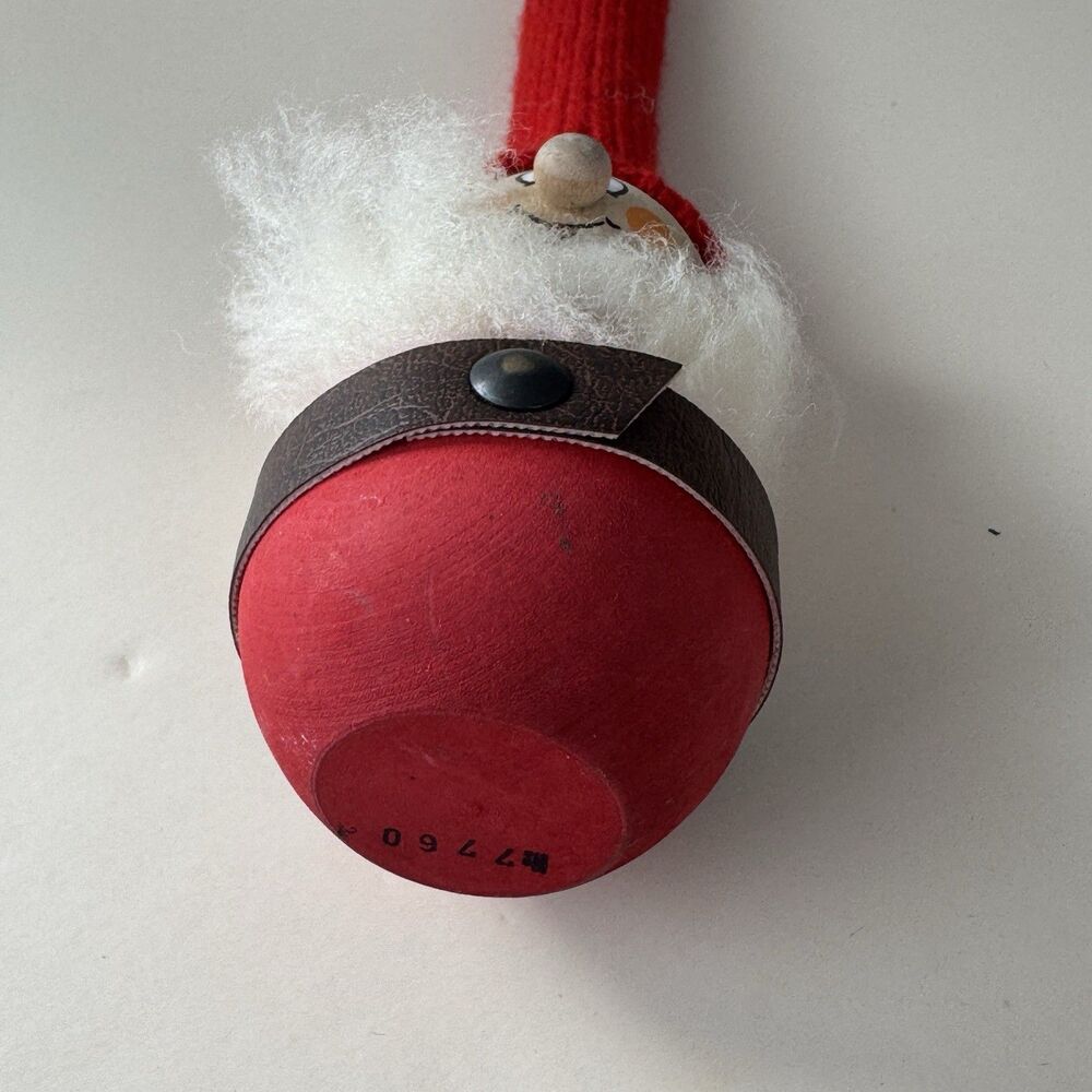 Ljungstroms Vintage Sweden  9” Christmas Figurine Tomte Wood Felt Tall Hat Beard - Picture 6 of 7